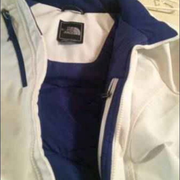 White north face shell size small