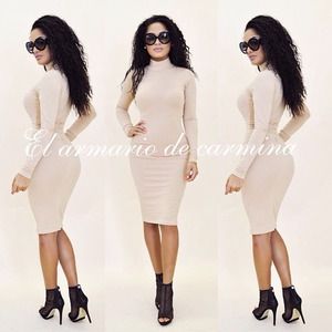 Beige bodycon