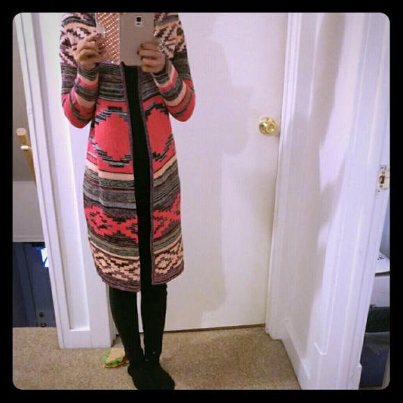 Long cardigan/duster. Gorgeous colors. NWOT
