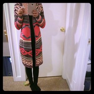 Long cardigan/duster. Gorgeous colors. NWOT