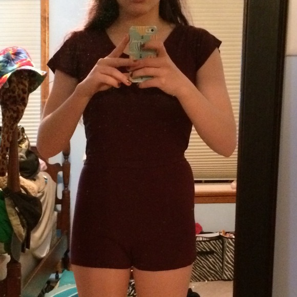 Red Short Romper - Picture 3 of 4