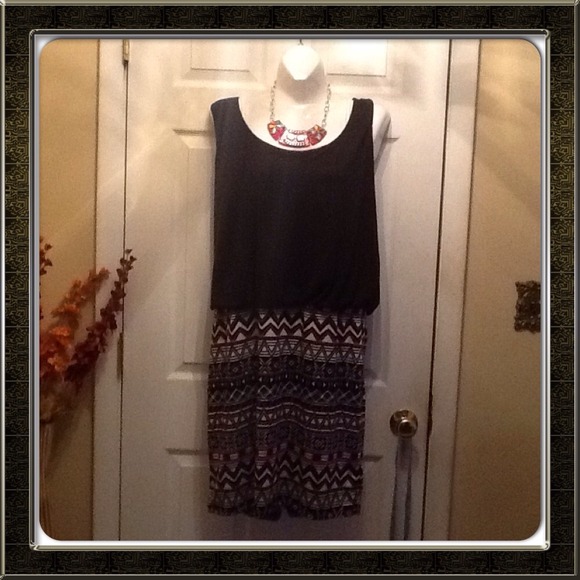 Comfy Chevron Bottom Dress