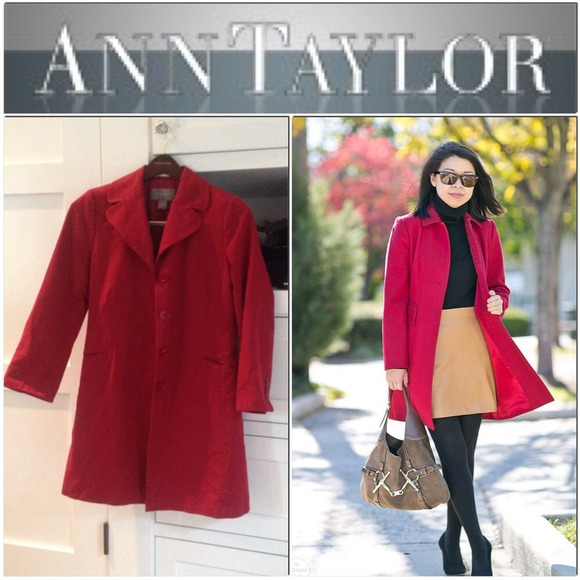Ann Taylor Jackets & Blazers - ANN TAYLOR RED KNEE JACKET