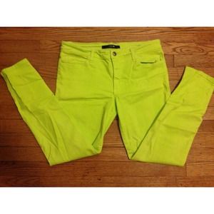Joe's Jeans wax coated neon skinny jean