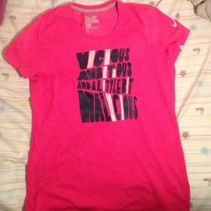 bright pink Nike workout shirt