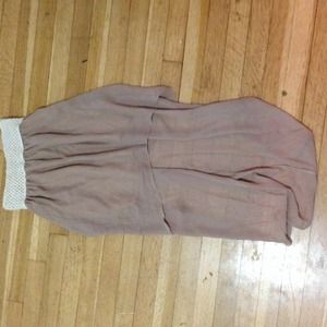 Shear Tan High-Low Skirt