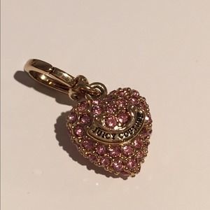 Juicy Couture pink and gold heart charm