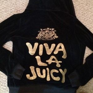 Juicy Couture navy velour tracksuit jacket