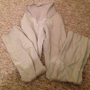 Khaki maternity pants
