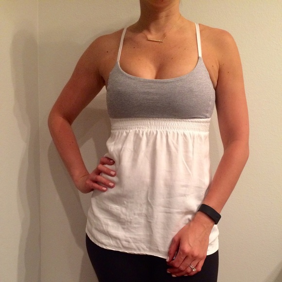 Striped/White Lululemon Tank Top