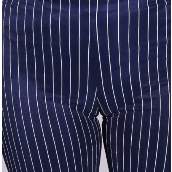 💟🆕 CLASSIC PANTS// OFFICE Pinstripe [NAVY] - Picture 3 of 4