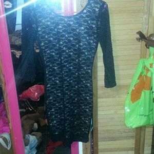 Agaci tight black sparkle dress