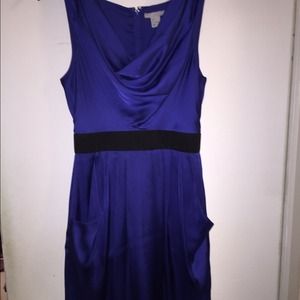 Cobalt blue silk looking dress. Worn once
