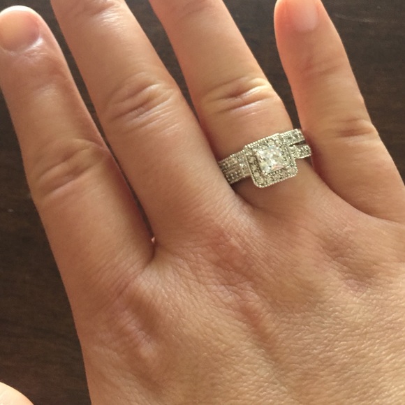 🆕 3.9ct (2pc) Vintage Antique Wedding Set - Picture 4 of 4