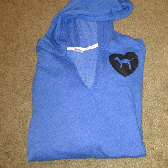 PINK Victoria's Secret Sweaters - Blue victoria secret sweatshirt