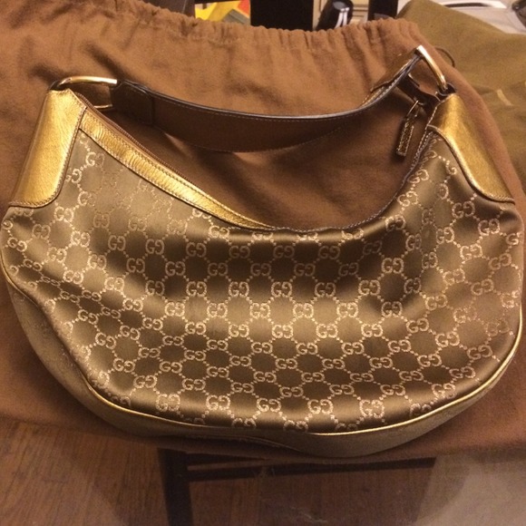 💯 AUTHENTIC GUCCI LIMITED EDITION GOLD/BRONZE BAG