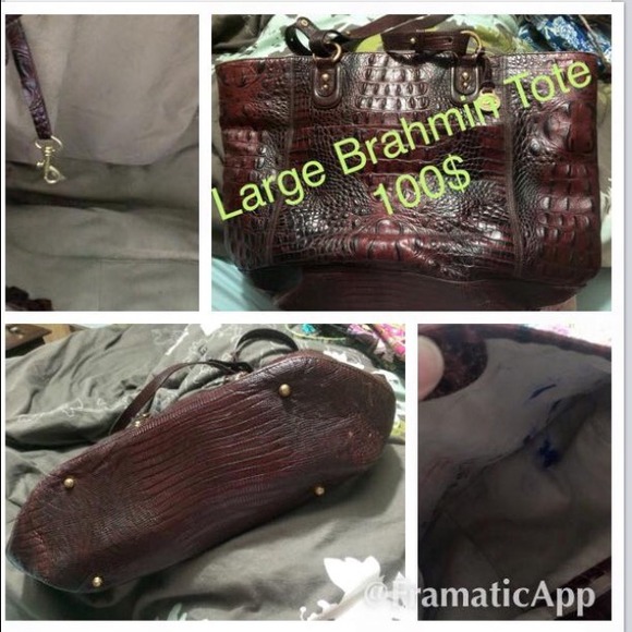 Auth Brahmin Large Tote
