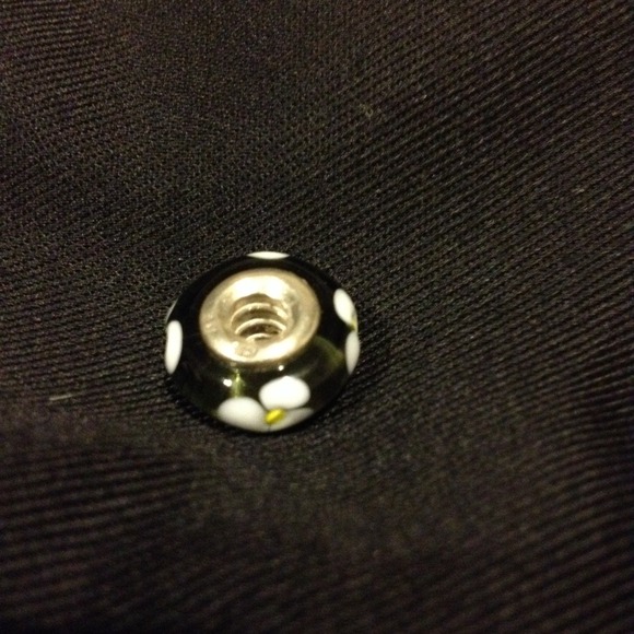 Authentic pandora glass bead- flowers
