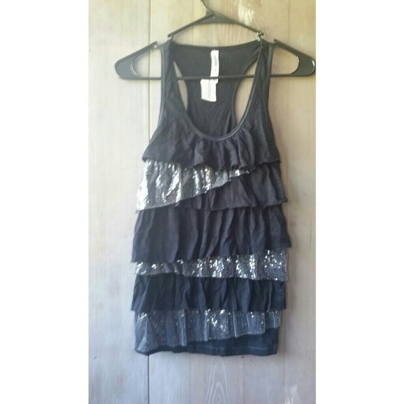 NWT Aeropostale black and sequin tank
