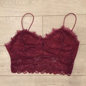LF Lace Bralettes Maroon
