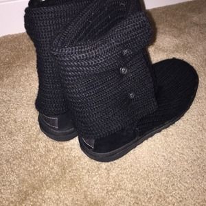 AUTHENTIC Black UGG Cardigan boots