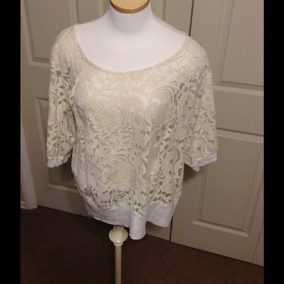 Beige lace top