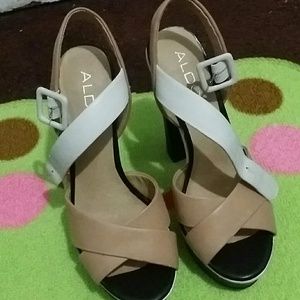 ALDO color block platform sandals (hardly wear)