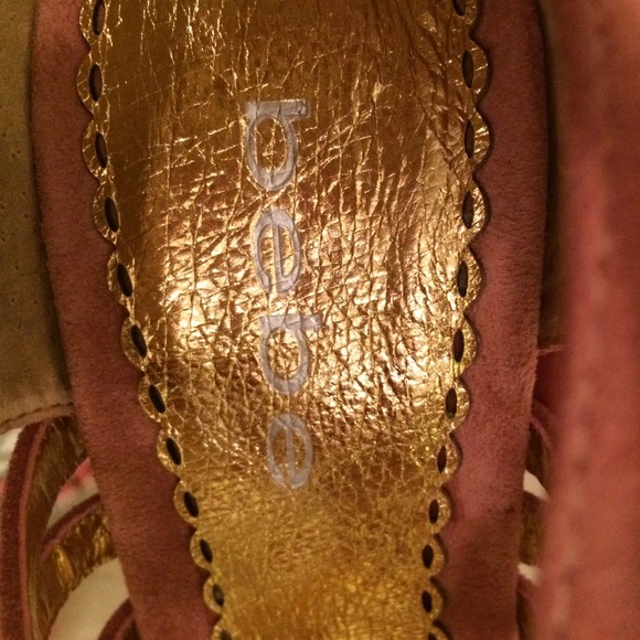 BEBE mauve suede lace up heels. - Picture 3 of 3