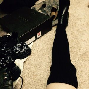 SOLD 😍🍾 leather tall boot/ thighhigh sweater