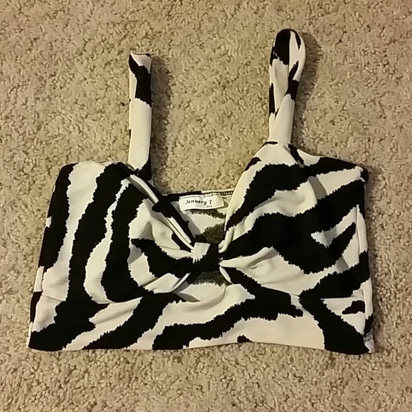 Zebra crop top