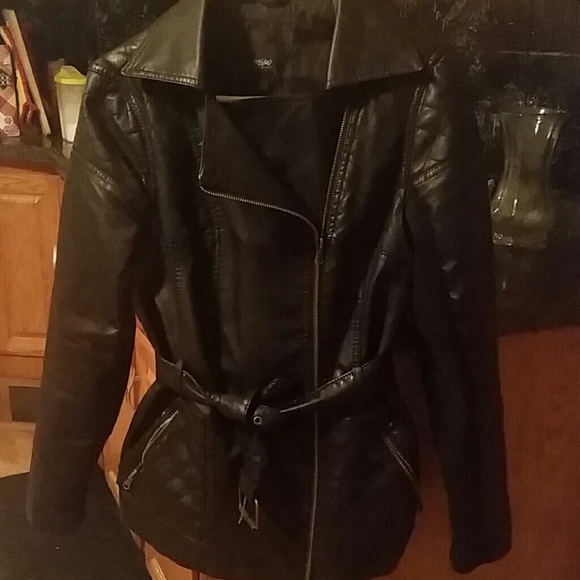 Black moto style jacket