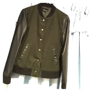 Green varsity jacket