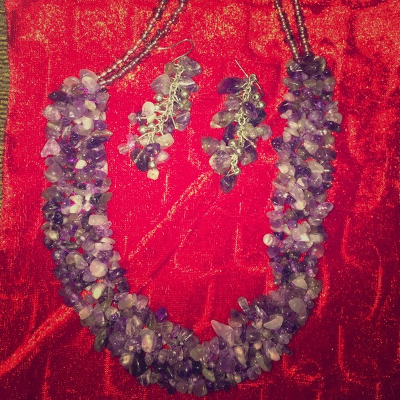 Matching earrings and necklace