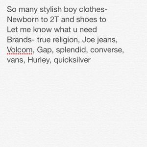 2T, Newborn, All sizes up to toddler 3T