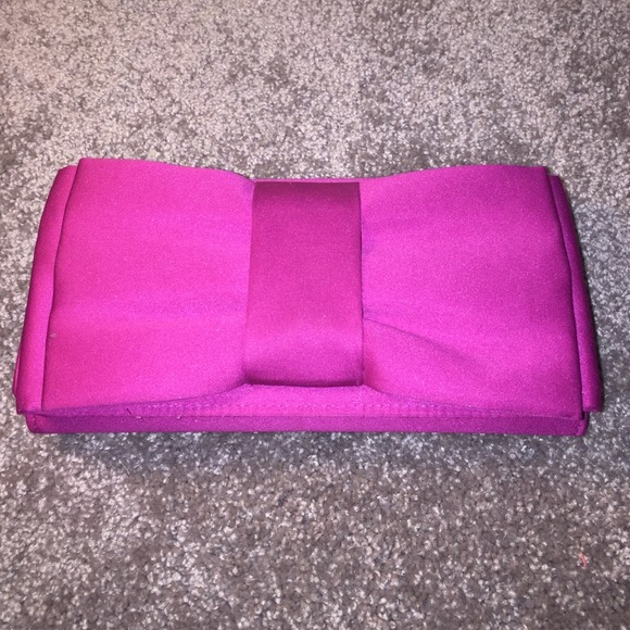 Magenta bow clutch - Picture 1 of 3
