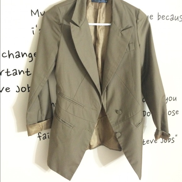 Brown blazer jacket oversized - Picture 2 of 4