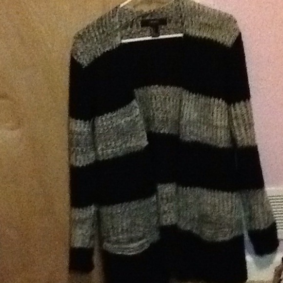 Wool black and grey cardigan