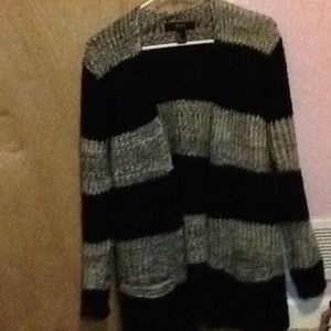 Wool black and grey cardigan