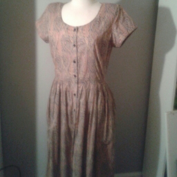 Long gathered waist dress