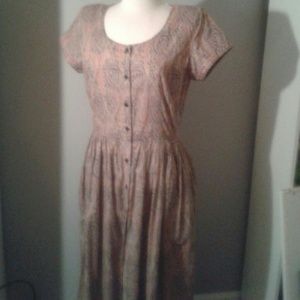 Long gathered waist dress