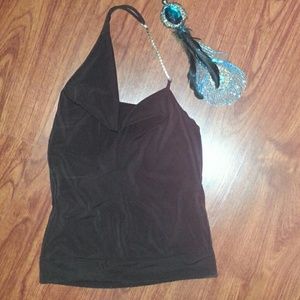 Sexy Brown jeweled halter