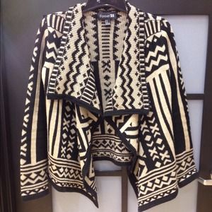 Forever 21 Aztec flyaway sweater