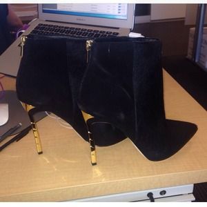 * Reserved*Red wide leg & Suede Bootie @JSEVANS