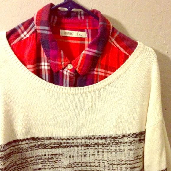 Red & Navy plaid shirt & Dino tee bundle!