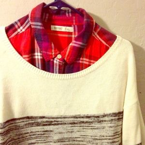 Red & Navy plaid shirt & Dino tee bundle!