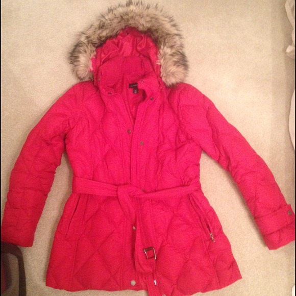 Red Lands' End down coat