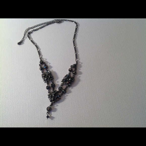 Black, with Black stone necklace