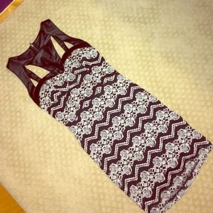 Leather strappy dress Material Girl