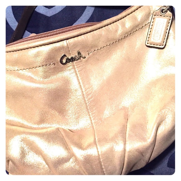 Coach Champagne Shimmering small handbag