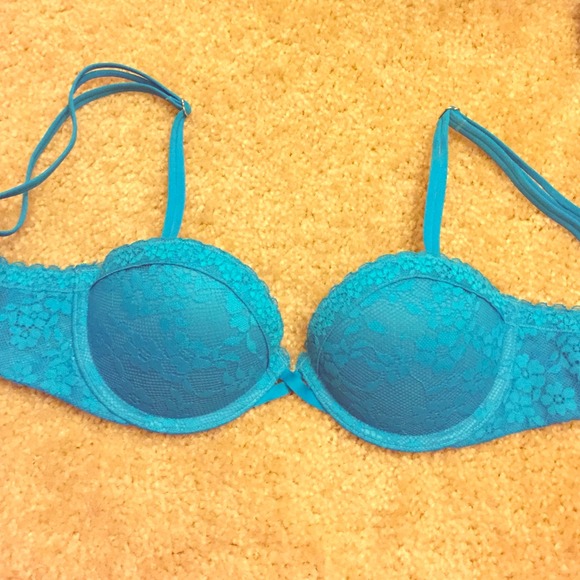 Aerie 32A blue lace pushup bra